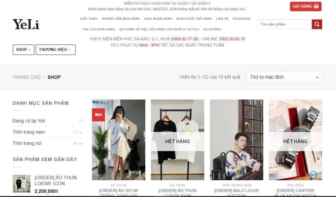 Giao diện website bán hàng hiệu trang phục - ảnh xem trước 2
