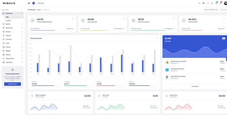 Chia sẻ Template CRM bằng Bootstrap