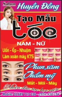 Băng rôn quảng cáo cho tiệm tóc