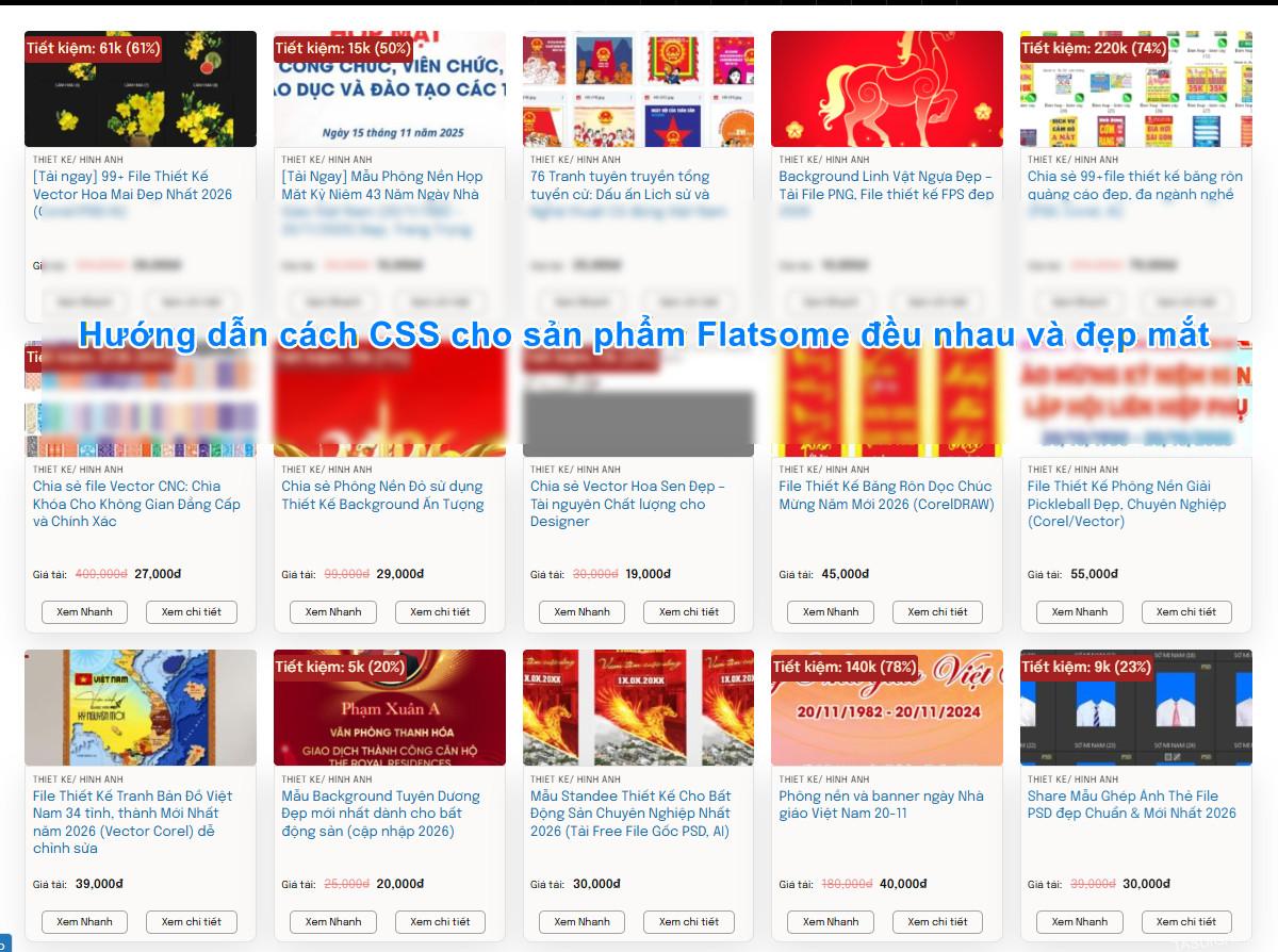Hướng dẫn cách CSS cho sản phẩm Flatsome đều nhau và đẹp mắt